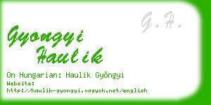 gyongyi haulik business card